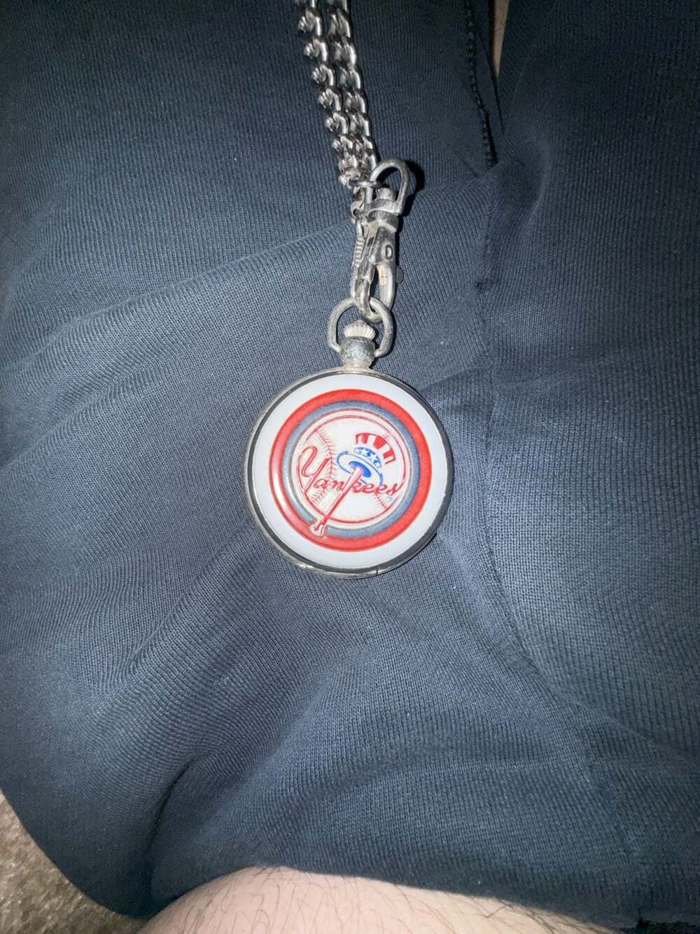 Danbury Mint New York Yankees MLB Pocket Watch with Chain